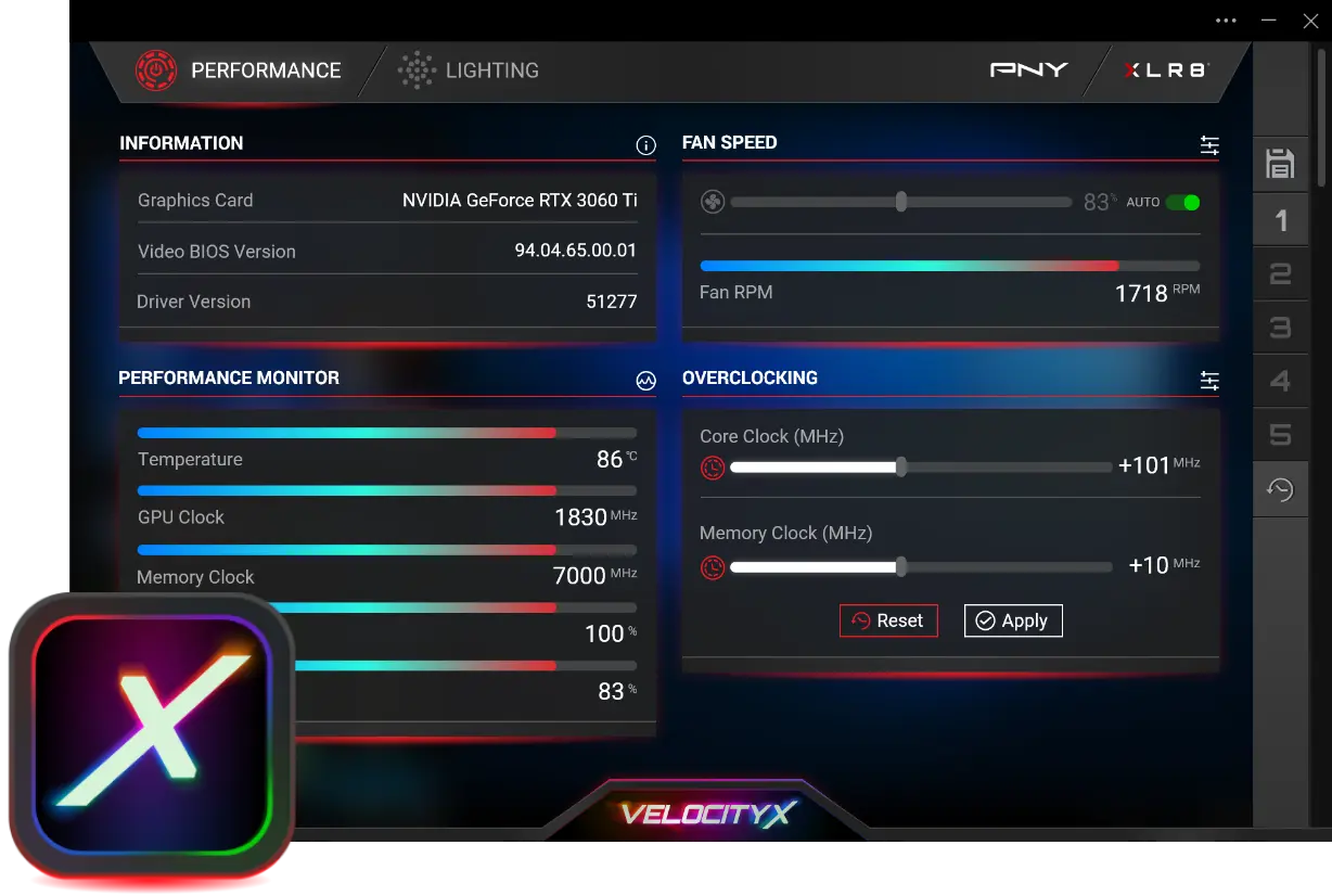 VelocityX App and Icon Design